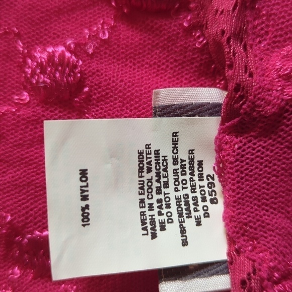Adrianne Lingerie Mini Slip Dress Stretchy Pink Made In Canada Barbiecore - Picture 12 of 13